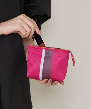 russet ラインプリントポーチ S(Z-227)