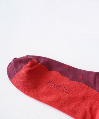 nitorito 【UNISEX】米沢オリジナル柄 mountain&moon 靴下 wine red