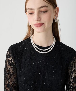 23区 【APPLAUDIR】2WAY クリッカー パールネックレス シルバー系