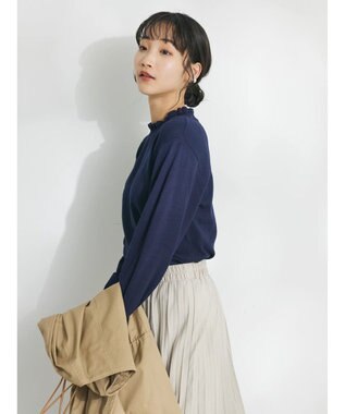 CRAFT STANDARD BOUTIQUE エリシャーリングニットプルオーバー Navy