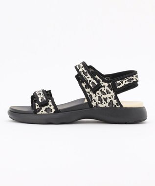 steppi ナロー ストラップ スポーツサンダル レオパード