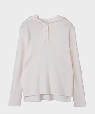 GRACE CONTINENTAL メリノウールリブフーディー ホワイト