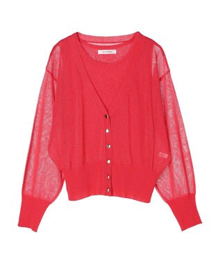 Green Parks シアーカーディガン＋タンクトップＳＥＴ Red