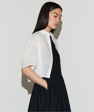 NAVE 【Nave 　洗える】シアークロップド シャツ ホワイト系