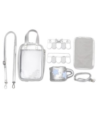 WEGO 【痛バ＆推し活グッズ】きらふわCAFEぬいマグ痛ショルダー シルバー