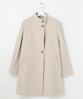 J.PRESS LADIES ショートビーバー スタンドカラー コート ベージュ系