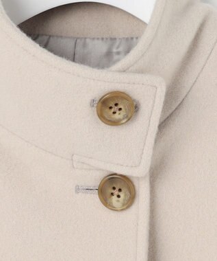 J.PRESS LADIES ショートビーバー スタンドカラー コート ベージュ系