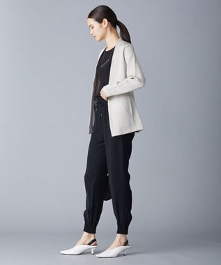 ICB 【WEB限定カラーあり・洗える】ライトダブルクロス ジョガーパンツ ブラック系