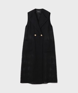 GRACE CONTINENTAL カラミロングジレ ブラック