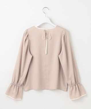 Feroux 【洗える】バイカラー ブラウス ベージュ系