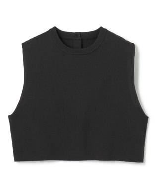 UNFILO フォルムニット クロップドベスト ブラック