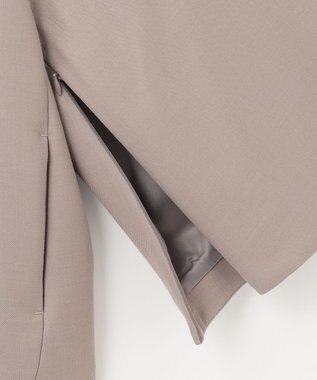 自由区 S ライトウールダブルクロススタンドカラー ジャケット ライトグレー系