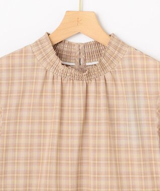 組曲 L ライトトロピカルティアード ブラウス ベージュ系3