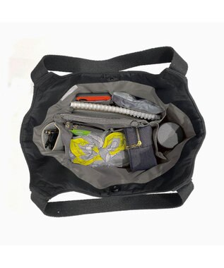 ROOTOTE 1331【仕切り+自立+撥水】LT.ラウンド.パルーティ.キルト-C 01：ブラック