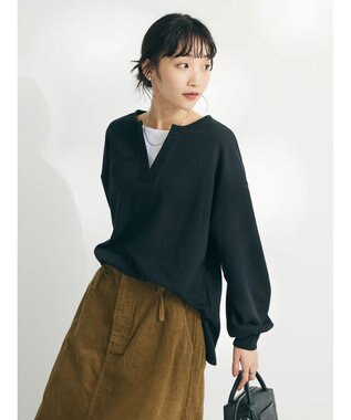 CRAFT STANDARD BOUTIQUE 　裏毛レイヤード風プルオーバー Black