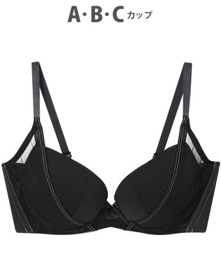 WACOAL WEB限定 ブラジャー 【ハグするブラ】 体温を感知してカラダになじむ 谷間メイク 脇高設計 Gカップまで対応 大きいサイズ レディース BMM700 /ワコール ブラック