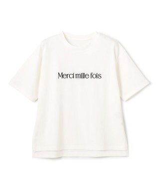 UNFILO BEAUTY FORM-Tコットン ロゴ半袖T オフホワイト