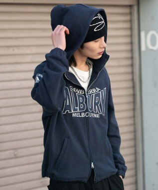 WEGO 【ユニセックス着用ITEM】スタンドネックZIPパーカー ネイビー