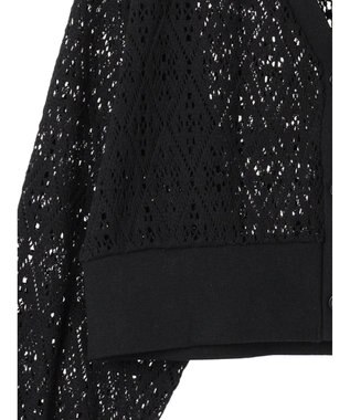 earth music&ecology ラッセルレースカーディガン Black