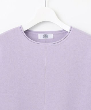 J.PRESS LADIES L 【洗える】COTTON ACETATE クルーネック ニット ラベンダー系
