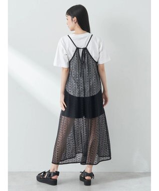 earth music&ecology レースキャミワンピース Black