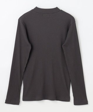 ANY テレコハイネックロングスリーブＴシャツ チャコール