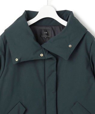 23区 L 【一部店舗限定/滝沢眞規子さん着用/撥水加工】ミリタリー Aライン ダウンコート パイングリーン系