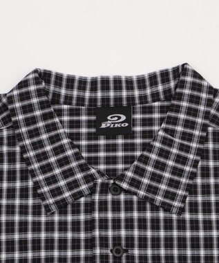 WEGO 別注PIKOチェックグラフィックシャツ（SS） ブラックチェック1