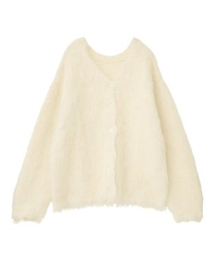 Green Parks ・ｓｗｉｎｇ　ｂｙ　２ｗａｙロング起毛カーディガ Ivory