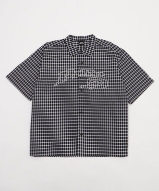 WEGO 別注PIKOチェックグラフィックシャツ（SS） ブラックチェック1