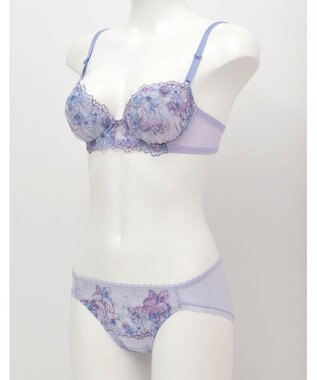 Wing WEB限定　ブラ＆ショーツセット　快適なつけごこち　はきこみ丈あさめ　ウイング／ワコール　CB3712 パープル