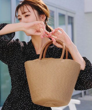 Tiaclasse 【新色追加】テーパードコロールバッグ キャメル