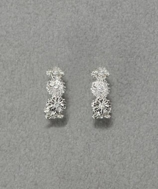 Phoebe 【金属アレルギー対応】マーガレットフラワーフープピアス　シルバー シルバー