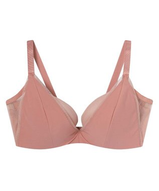 une nana cool 【脇高で背中スムージングブラジャー】さあわたし シンプル コーラル