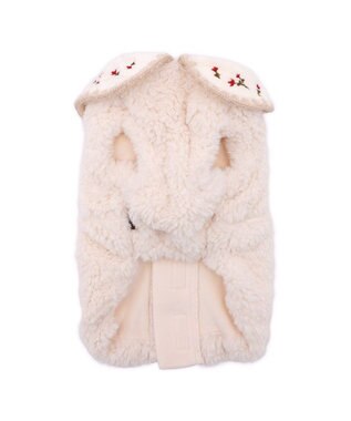 PET PARADISE ペットパラダイス お花刺繍 ボアベスト  小型犬 ホワイト