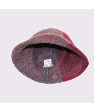 ATRENA 【日本製】FLUFFLY TRICOLOR ウールバケットハット ワイン