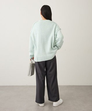 CRAFT STANDARD BOUTIQUE アウトリンキングミックスニットプルオーバー Light Blue