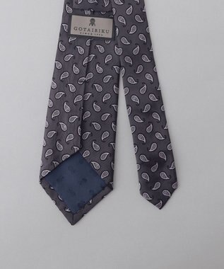 GOTAIRIKU GOTAIRIKU別注【日本製】シルク ネクタイ_ペイズリー小紋柄 グレー系8
