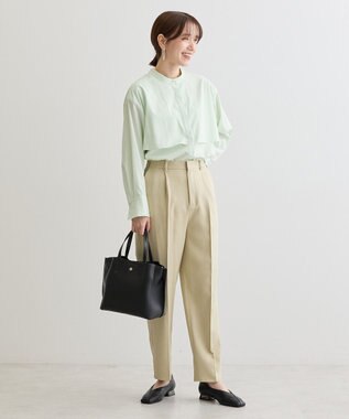 Green Parks きれいシルエットウエストＦＩＴテーパードパンツ Beige