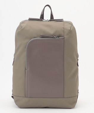 Y'SACCS ナイロン×リサイクルレザー　コンビマルチリュック グレージュ