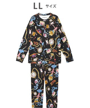 tsumori chisato SLEEP ツモリチサト パジャマ 綿混(本体) あったか 長袖 長ズボン レディース UDW400 /ワコール ブラック