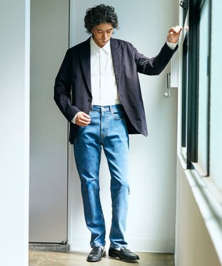 UNFILO MENS 【OCEANS YouTube 掲載】【UNFILO DENIM】 スリムテーパード ブルー