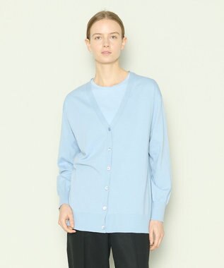 JOSEPH 【洗える】フィールコットン　カーディガン Sky blue