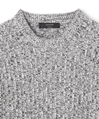 JOSEPH HOMME 【新柄】シルクバルキー クルーネックニット ライトグレー系