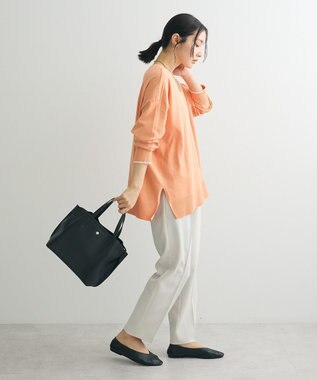 Green Parks きれいシルエットウエストＦＩＴテーパードパンツ Ecru