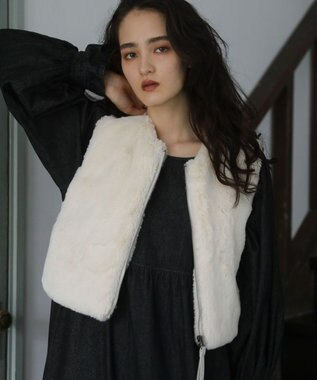 Green Parks ■ＥＳＣＡＲ　フラッフィーベスト Ivory