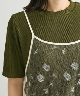 Green Parks スパンコールキャミワンピース Ivory