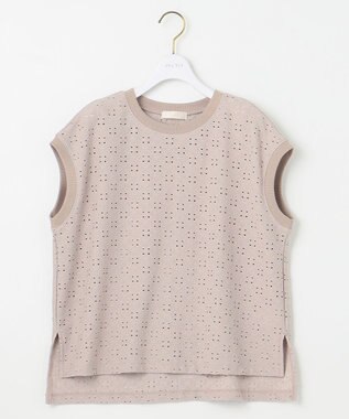 ANY SIS レーシージャカード カットソー ローズグレー