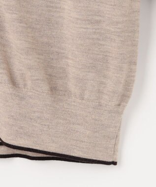 J.PRESS LADIES トリムツイン ニット ベージュ系