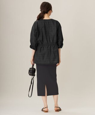 自由区 【洗える】シアーメモリー ブルゾン ブラック